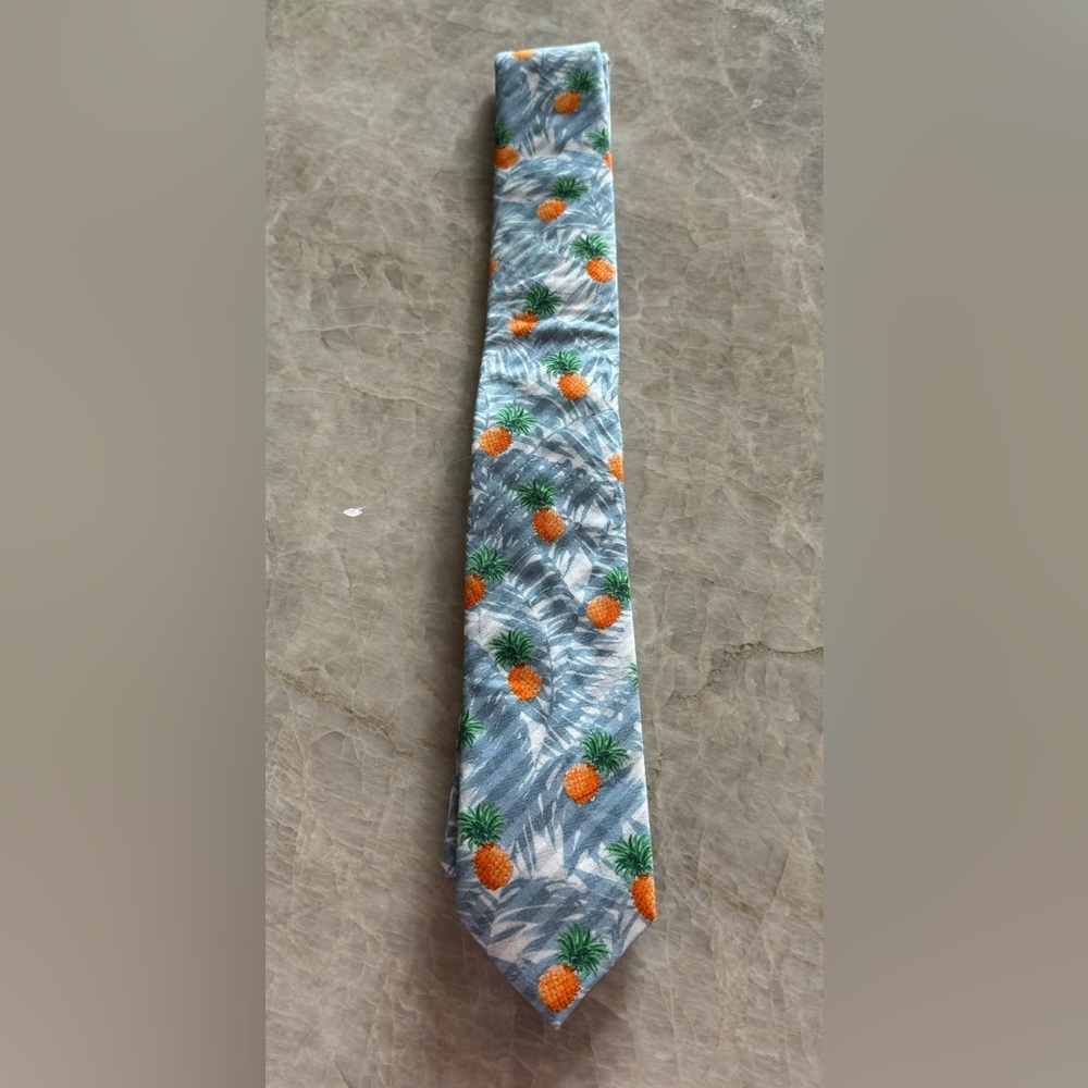 NWT Men’s Express Tie‎ with Pineapple Print 100% Cotton